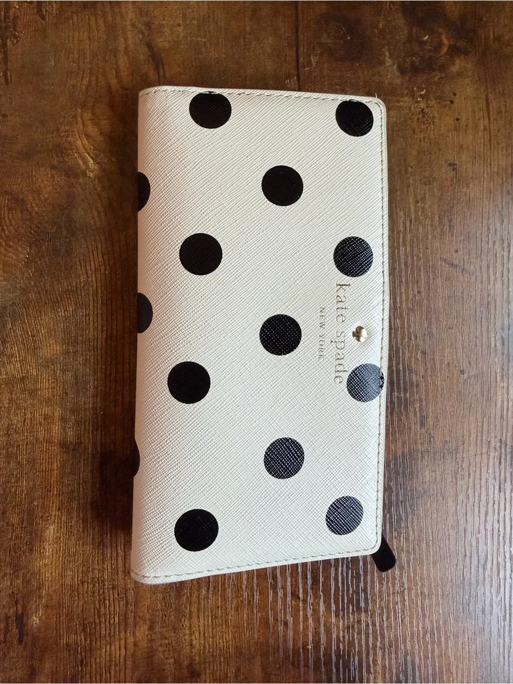 kate spade White & Black Polka Dot Wallet